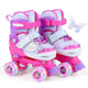 Kids Roller Skates for Toddlers Ages 7-9 with 4 Light-up Wheels for Outdoor Activities