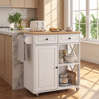 Kitchen Island with Drop Leaf Countertop