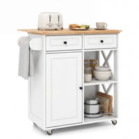 Kitchen Island with Drop Leaf Countertop