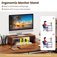 L Shaped Desk with Storage Shelves Corner Computer Desk with Charging Station