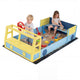 Large Car-Theme Sand Box with Bottom Liner for Kids Aged 18+ Months
