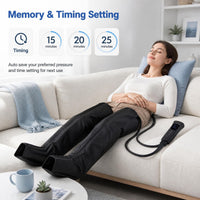 Leg Air Compression Massager with 6 Modes 3 Heat and Intensity Levels