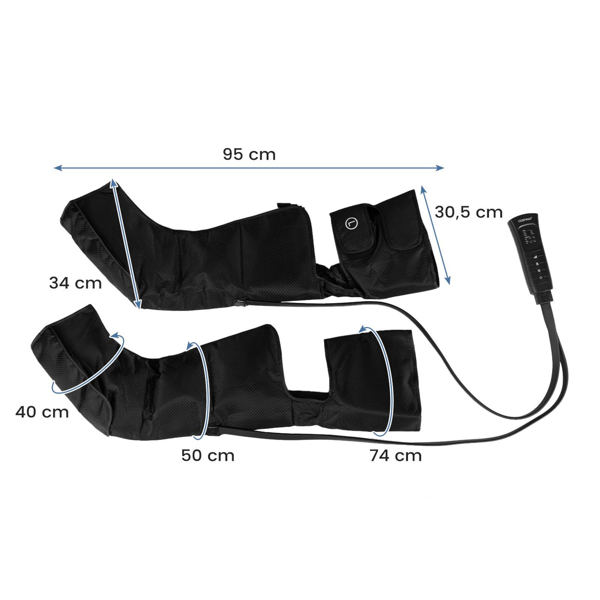 Leg Compression Massager with Heat for Pain Relief and Circulation