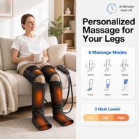 Leg Compression Massager with Heat for Pain Relief and Circulation