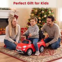 Licensed FIAT 3-in-1 Toddler Ride on Push Car with Canopy