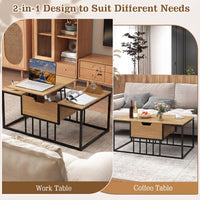 Accent Tea Table Lift Top with Storage for Office Reception or Home