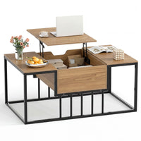 Accent Tea Table Lift Top with Storage for Office Reception or Home