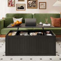 Lift Top Coffee Table 120cm with Barn Doors for Home