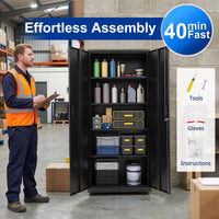 Lockable File Cabinet with 4 Wheels 2 Locks and Anti Tipping Kits