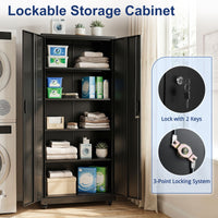 Lockable File Cabinet with 4 Wheels 2 Locks and Anti Tipping Kits