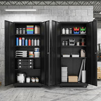 Lockable File Cabinet with 4 Wheels 2 Locks and Anti Tipping Kits