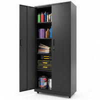 Lockable File Cabinet with 4 Wheels 2 Locks and Anti Tipping Kits