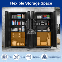 Lockable File Cabinet with 4 Wheels 2 Locks and Anti Tipping Kits