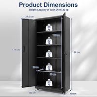 Lockable File Cabinet with 4 Wheels 2 Locks and Anti Tipping Kits