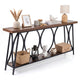 Long Console Table with 2-Tier Storage and Heavy-Duty Metal Frame for Living Room
