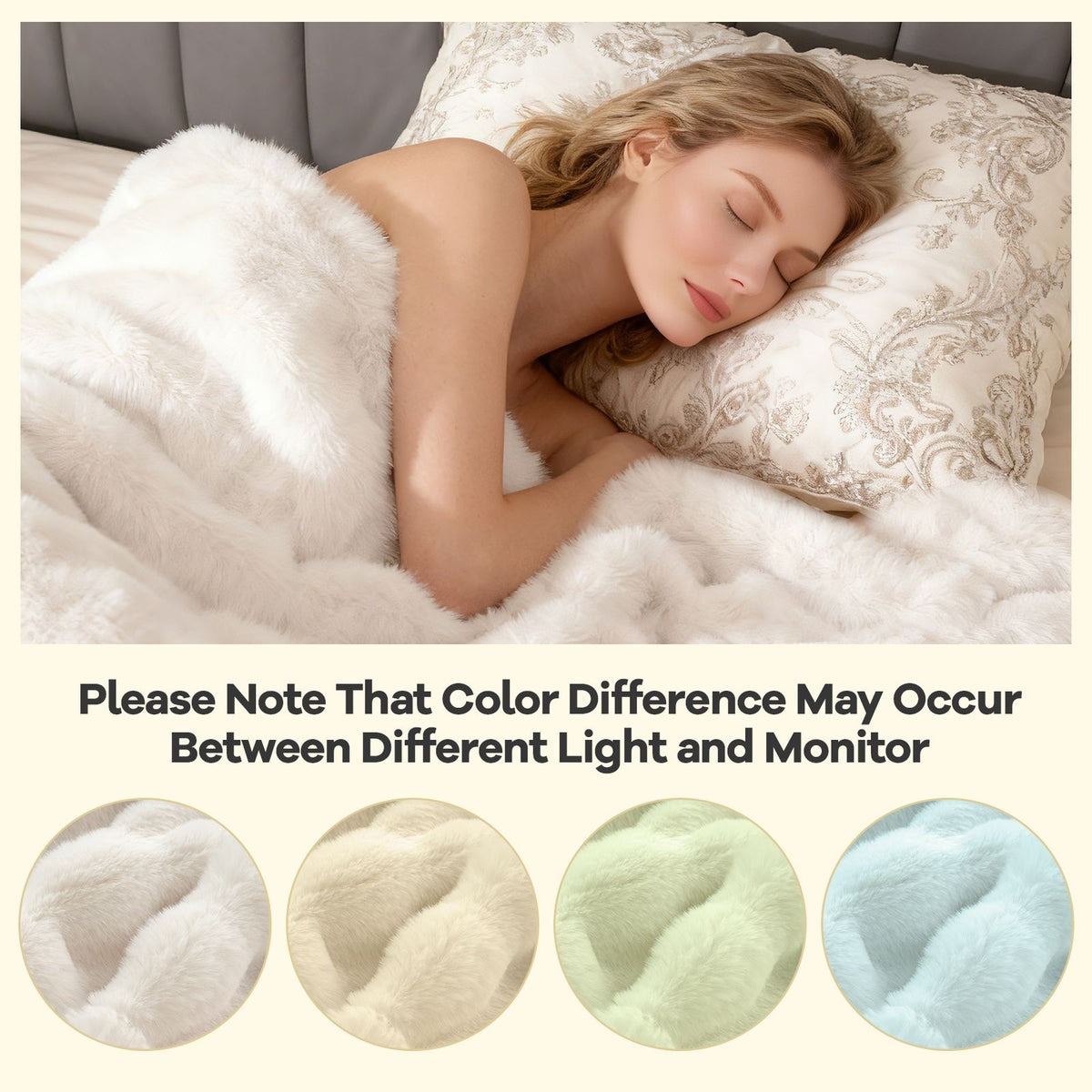 Luxury Faux Fur Throw Blanket for Bed Armchair Sofa