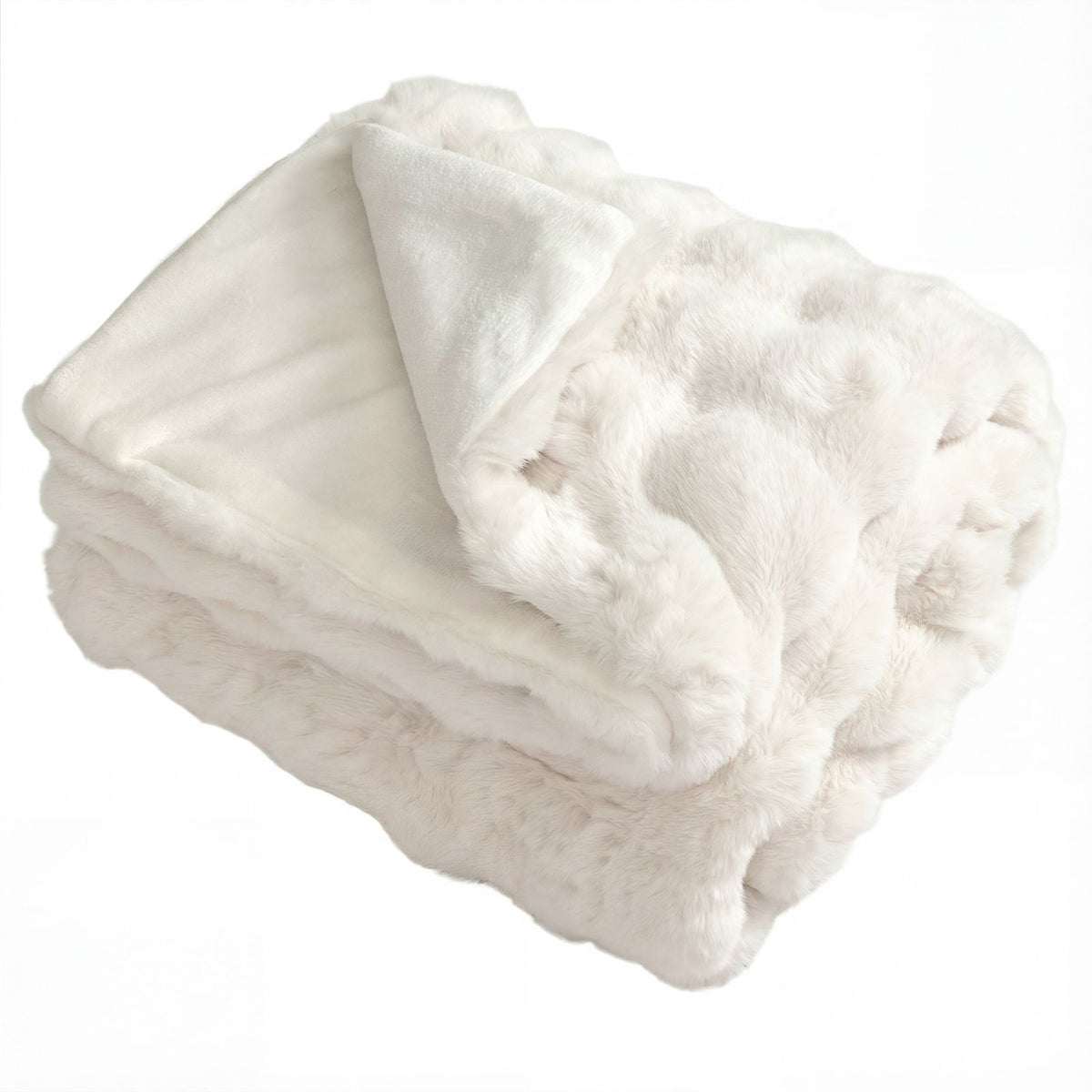 Luxury Faux Fur Throw Blanket for Bed Armchair Sofa