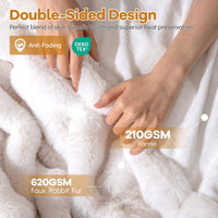 Luxury Faux Fur Throw Blanket for Bed Armchair Sofa