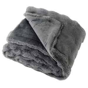 Luxury Faux Fur Throw Blanket for Bed Armchair Sofa