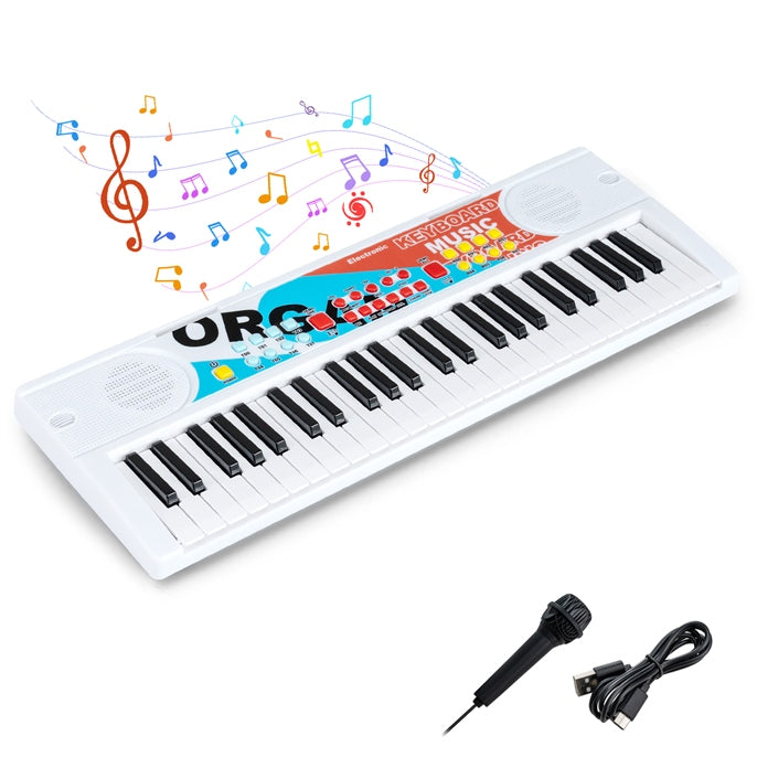 49 Keys Portable Electric Keyboard Piano with Microphone and 8 Tones