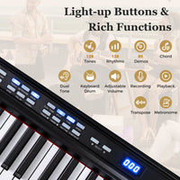 88-Key Electric Piano Keyboard, Digital Piano w/Adjustable Stand & Stool
