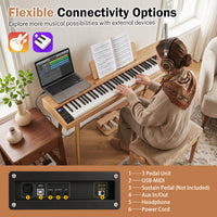 Electric Piano for Beginners with 800 Tones 600 Rhythms and USB MIDI