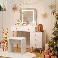 Makeup Vanity Set with 3 Lighting Modes and Adjustable Brightness