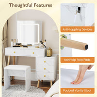 Makeup Vanity Set with 3 Lighting Modes and Adjustable Brightness