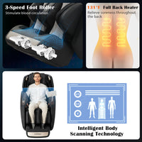 Full Body 3D Massage Recliner Chair with Double SL Track and 12 Auto Modes