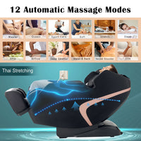 Full Body 3D Massage Recliner Chair with Double SL Track and 12 Auto Modes