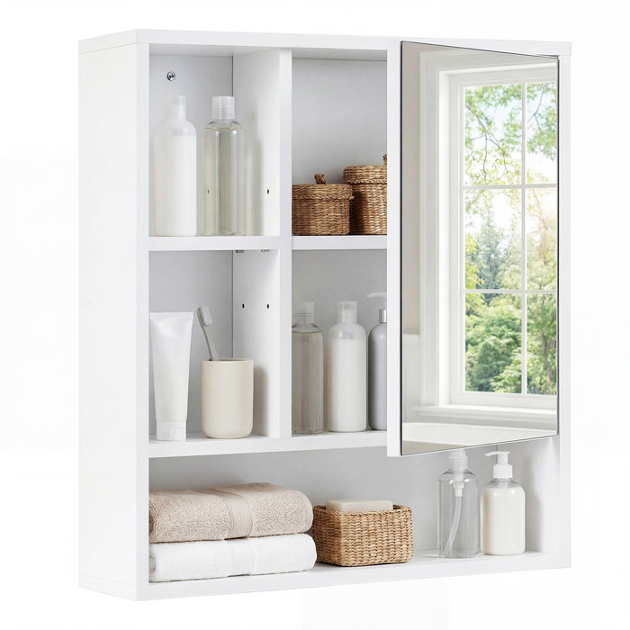 Medicine Cabinet with Mirror and Removable Adjustable Shelf for Bathroom