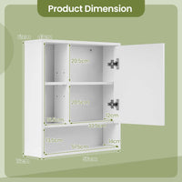 Medicine Cabinet with Mirror and Removable Adjustable Shelf for Bathroom