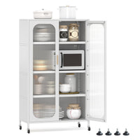 1/2-Door Metal Storage Cabinet with Semi-Transparent Doors
