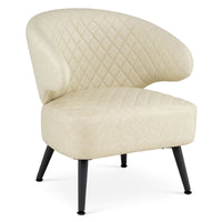 Mid Century Modern Accent Chair with PU Leather Upholstered Armchair