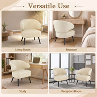 Mid Century Modern Accent Chair with PU Leather Upholstered Armchair