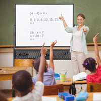 Mobile Whiteboard 120x90cm Large Magnetic with Stand for Home Office