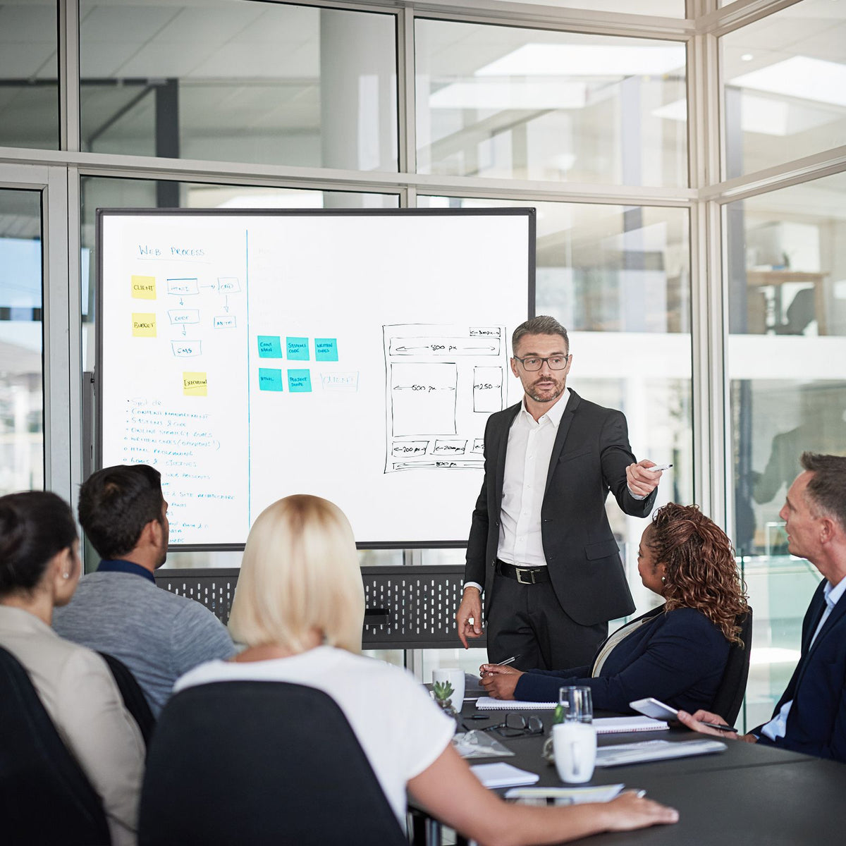 Mobile Whiteboard 120x90cm Large Magnetic with Stand for Home Office