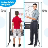 Mobile Whiteboard 120x90cm Large Magnetic with Stand for Home Office