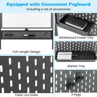 Mobile Whiteboard 120x90cm Large Magnetic with Stand for Home Office