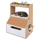 Modern Cat Litter Box Enclosure 3-in-1 Hidden Cat House Cabinet with 4 Cubbies