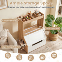 Modern Cat Litter Box Enclosure 3-in-1 Hidden Cat House Cabinet with 4 Cubbies