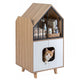 Modern Cat Litter Box Enclosure 3-in-1 Hidden Cat House Cabinet with Shelf