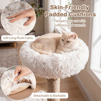 Modern Cat Tree Tower 101cm with Luxury Real Wood Natural Branch