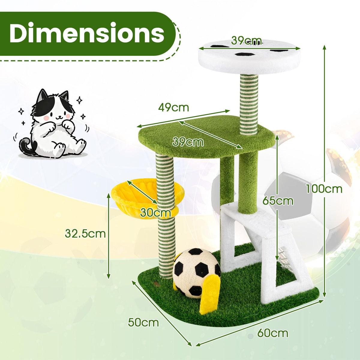 Modern Cat Tree with Multi-level for Indoor Kittens