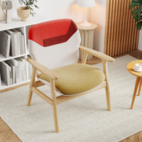 Modern Accent Chair with Spacious Backrest and Sponge Padded Seat Cushion