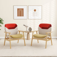 Modern Accent Chair with Spacious Backrest and Sponge Padded Seat Cushion
