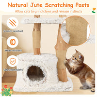 Natural Branch Cat Tree Luxury Solid Wood for Indoor Kitten and Cat