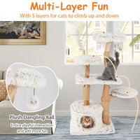 Natural Branch Cat Tree Luxury Solid Wood for Indoor Kitten and Cat