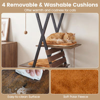 Modern Cat Tree for Indoor Cats with Elevated Perch and Large Condo for Cats