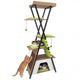 Modern Cat Tree for Indoor Cats with Elevated Perch and Large Condo for Cats